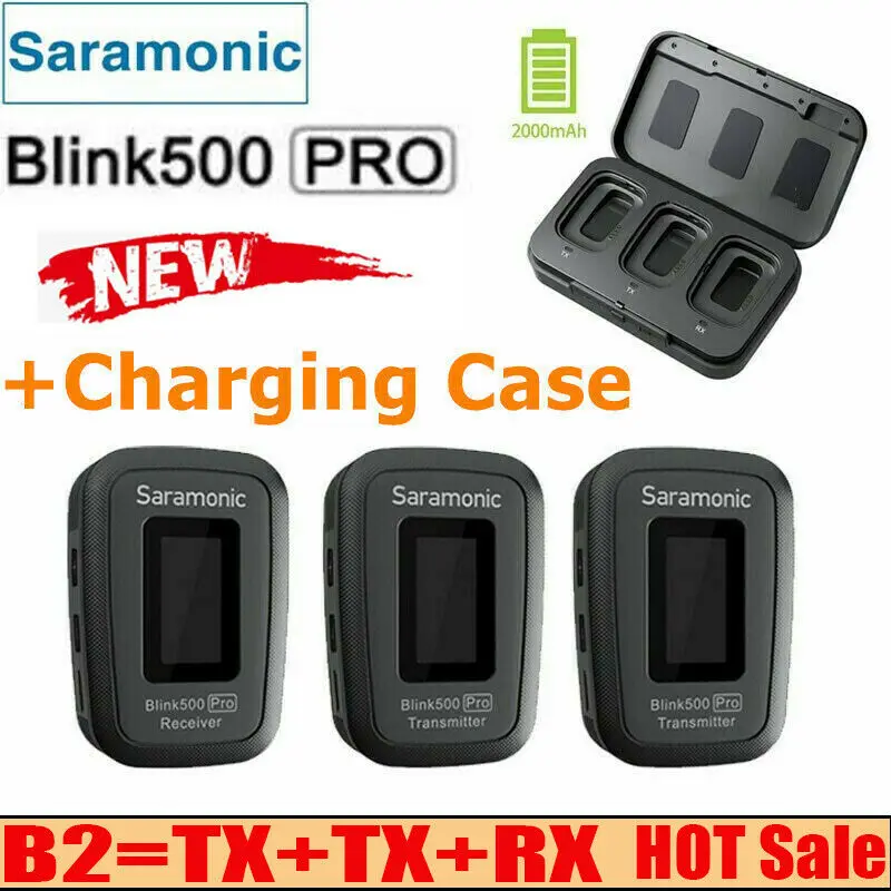 

Микрофон Saramonic Blink500 Pro, беспроводной петличный, 500 ГГц, для DSLR-камеры, смартфонов