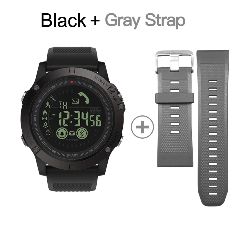 BlackGray Оригинальные спортивные Смарт-часы Zeblaze VIBE 3, 33 месяца, время ожидания, 24 часа, всепогодный мониторинг, Смарт-часы для IOS и Android - Цвет: BlackGray
