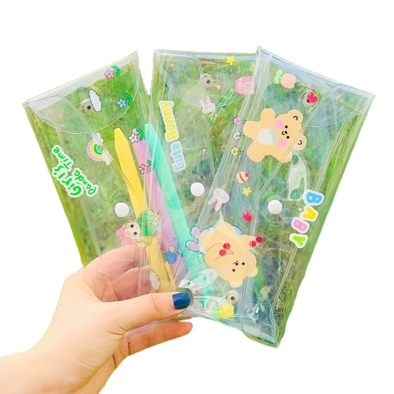 

R9JA утолщенная ПВХ водонепроницаемая сумка для ручек, простой прозрачный косметический чехол, чехол для солнцезащитных очков, чехол для взр...