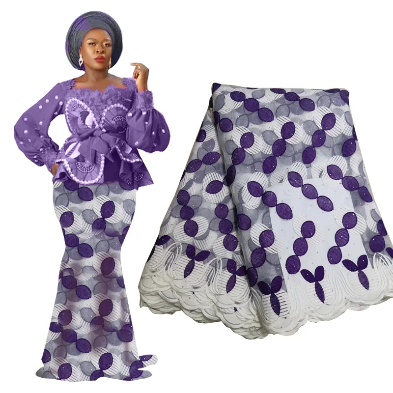 Новейшая Королевская Синяя черная африканская кружевная ткань материалы для