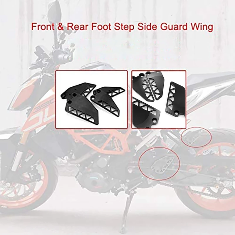 

Motorcycle Accessories Wing Cover Front Rear Step Side Guard for KTM Duke 390 250 2017-2019