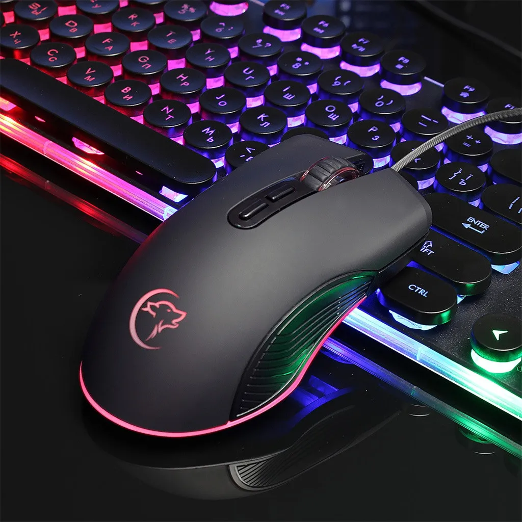

LED Optical USB Wired Gaming Mice Mouse 7Buttons 3200DPI Programmable Ergonomic Computer Silent PC Gamer Desktop Laptop
