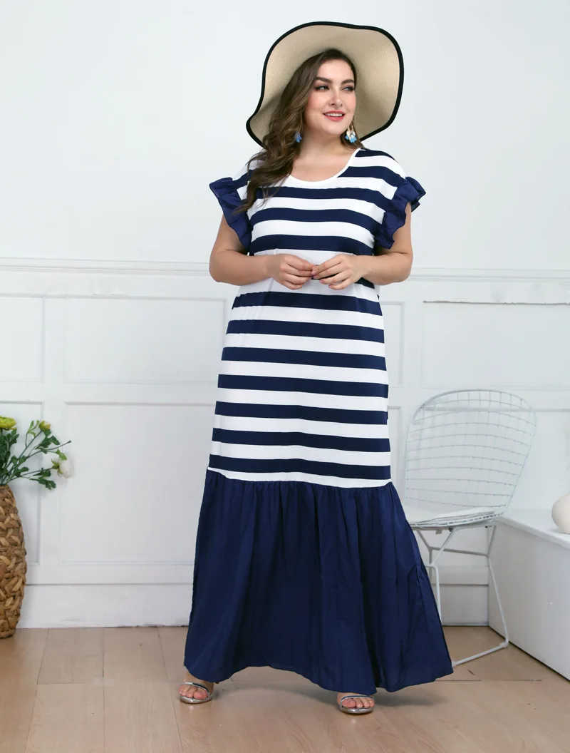 012 Лидер продаж большой Размеры женское летнее платье свободного покроя длинные L