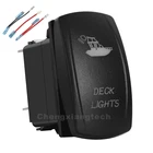 Оранжевый светодиод Переключить Кулисный кнопочный переключатель света палубы 5 шпильки SPST ONOFF 12 В24v + джемпер набор проводов для автомобилей, лодок, грузовиков, Водонепроницаемый