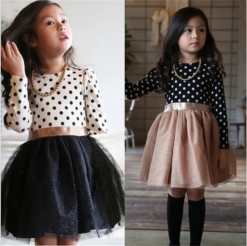 

Spring Autumn Long Sleeves Children Girl Clothes Casual School Dress for Girls mini Tutu Dress Kids Girl Party Wear Clothing
