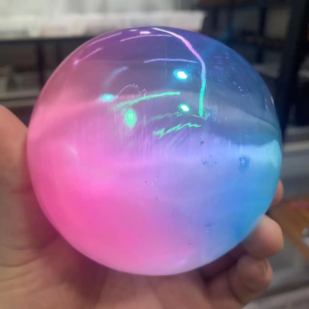 

Шар из натурального селена, цветной шар, домашний декор, исцеляющий фэн-шуй хрустальный шар
