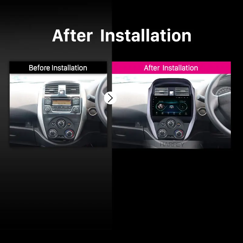 Harfey 9 дюймов Android 9,1 HD сенсорный экран автомобиля gps радио для- Nissan Sunny/Almera RHD аудио с поддержкой Carplay DVR OBD2