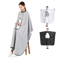 1pc diy hair cutting apron waterproof coat cloak hair barber cape salon cleaning with phone viewing window hairdressing tools