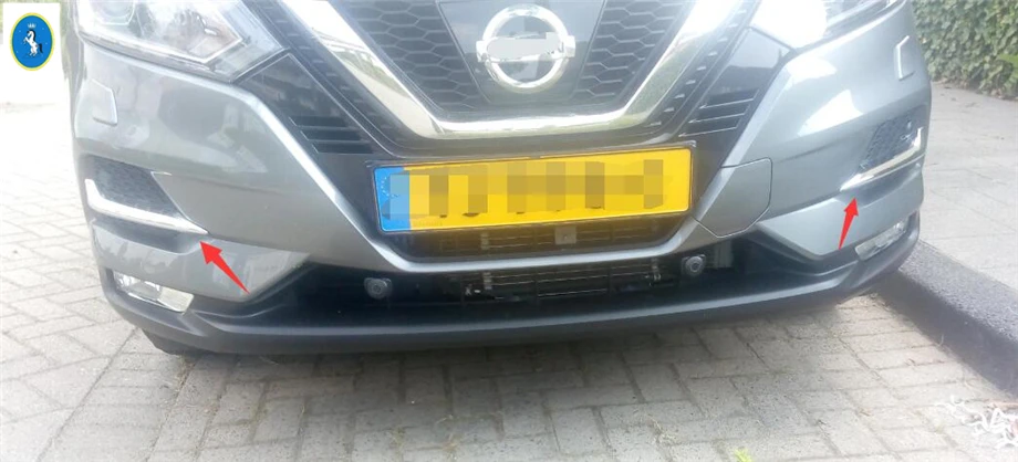 Yimaautotrims передние противотуманные фары лампа век бровей Крышка Накладка для Nissan Qashqai J11 ABS хром/углеродное волокно вид