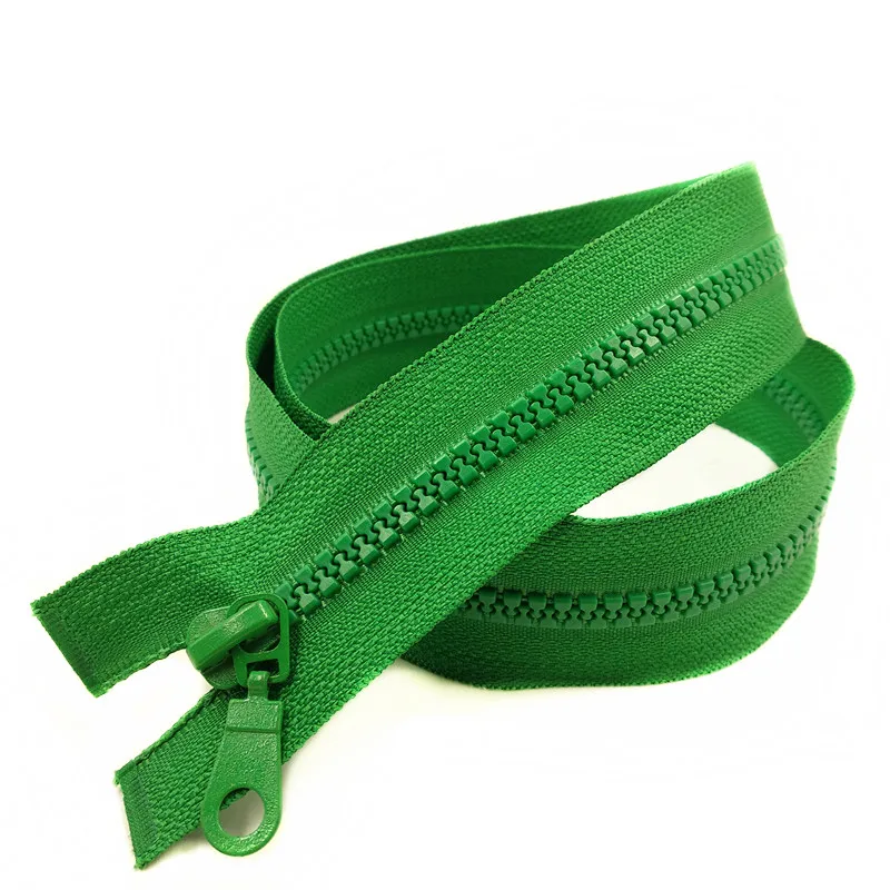 Green 1pc 70 см куртка молния № 5 смолы молнии открытый конец длинный замок головы Швейные аксессуары - Цвет: Green 1pc