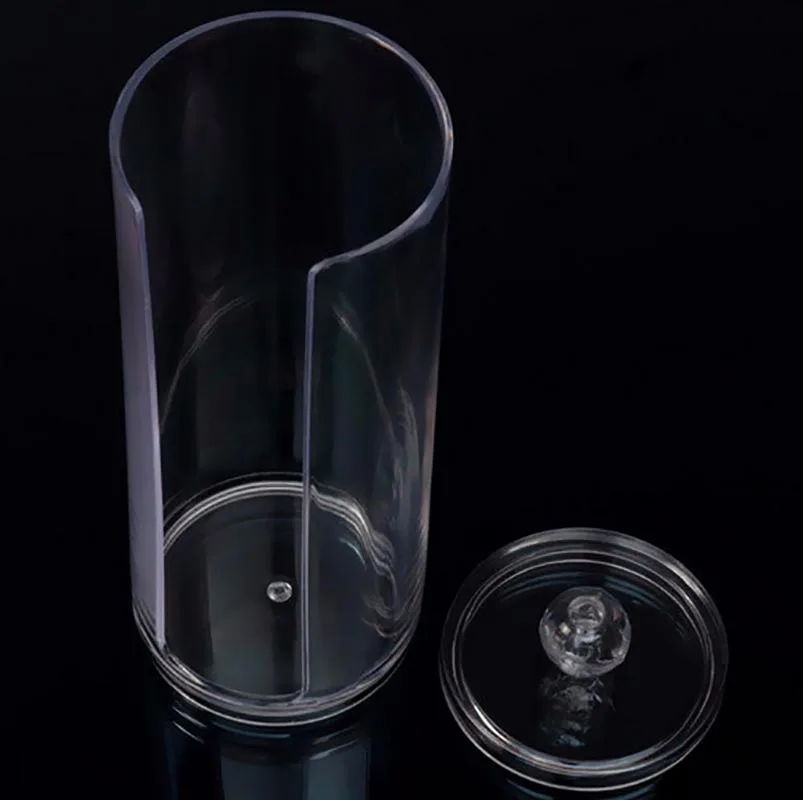 Портативный круглый контейнер для хранения чехол макияжа из хлопка и палочек