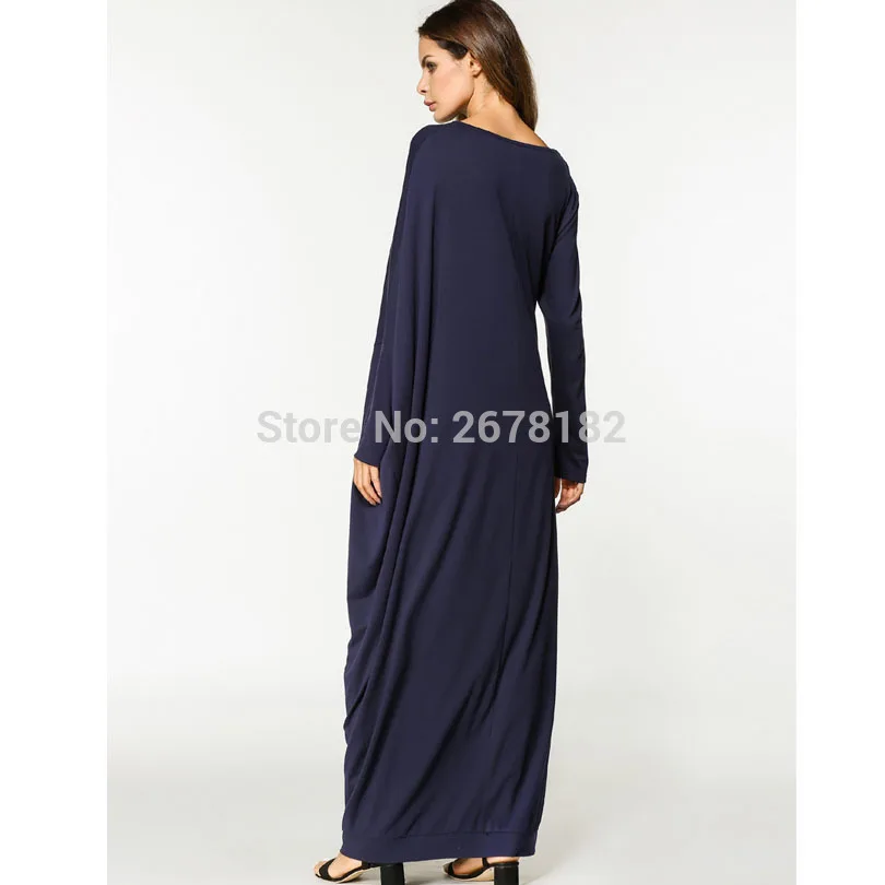 Мусульманское мусульманское хлопковое платье свободного покроя с