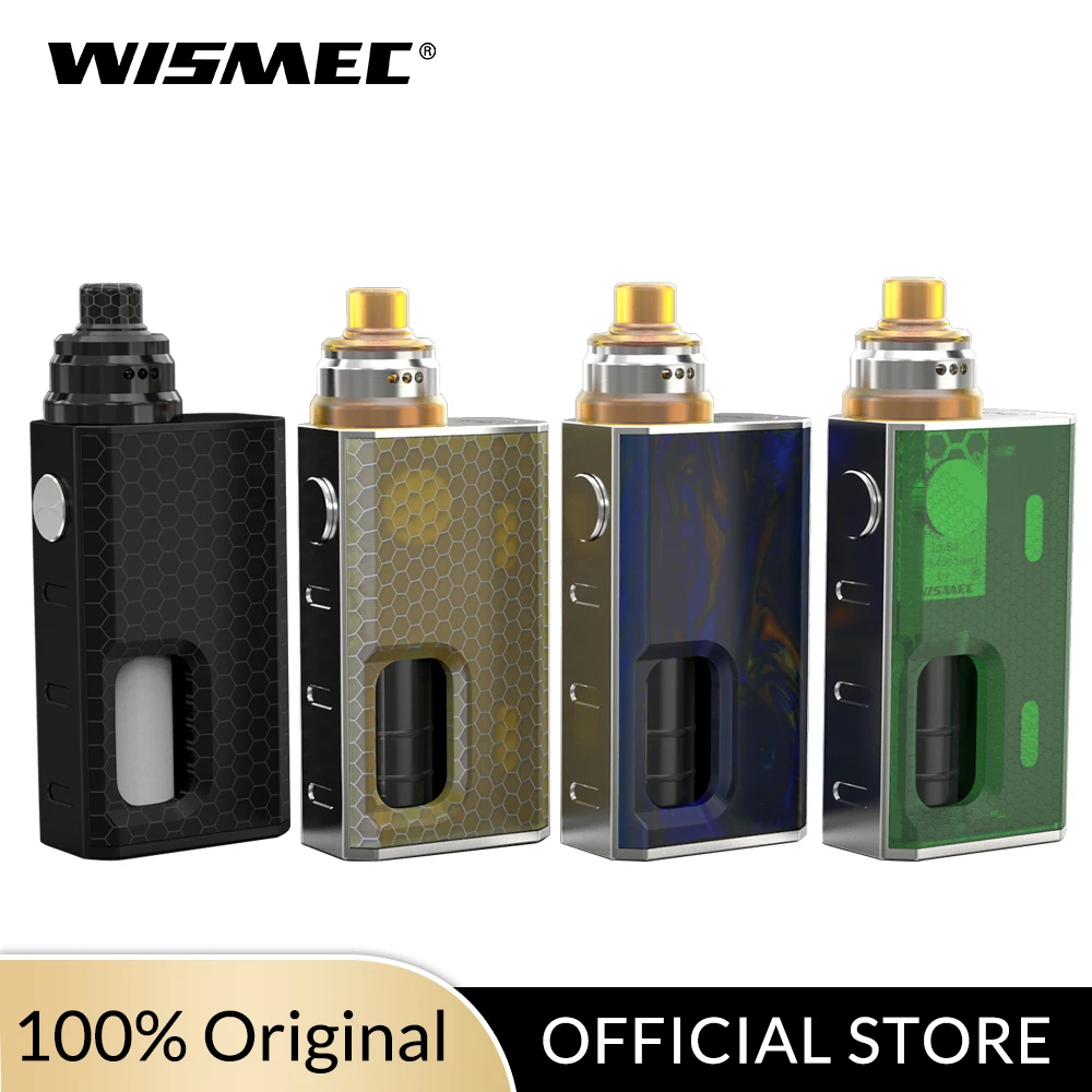 Оригинальный комплект WISMEC LUXOTIC BF с баком Tobhino RDA squonk бутылка 7 5 мл 100 Вт вейп