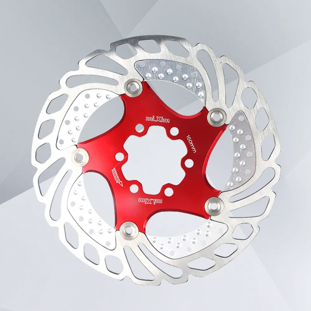 

Disc Brake Rotor 6-Bolt Bike Rotor Bike Accessory Fit for Road Bike Mountain Bike MTB BMX (Red)