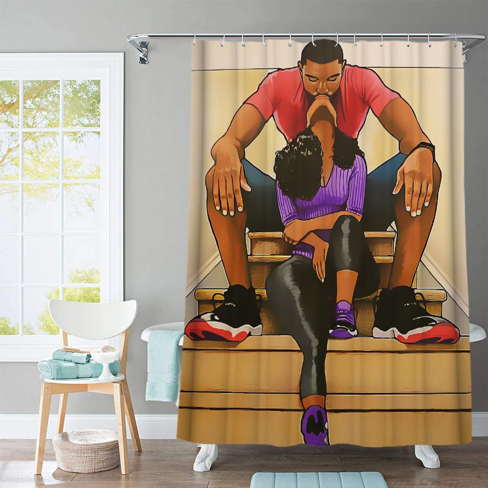 Занавески для ванной в Африканском и американском стиле мужчин женщин комплект