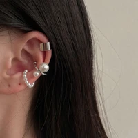 fmily minimalist 925 sterling silver sweet pearls without pierced ear bone clip fashion creative earrings for girlfriend gifts
