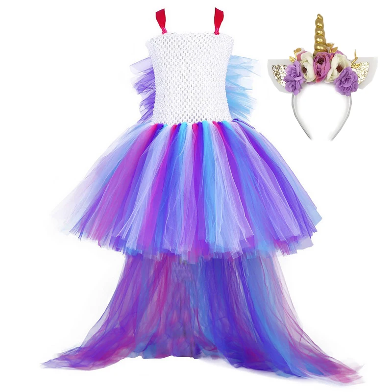 Карнавальный костюм единорога для девочек нарядное детское летнее Пастельное