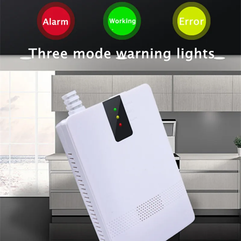 High Senstitve 85dB Coal Gas Co Kitchen LED Three Mode Warning Lights Leak Detector | Дом и сад