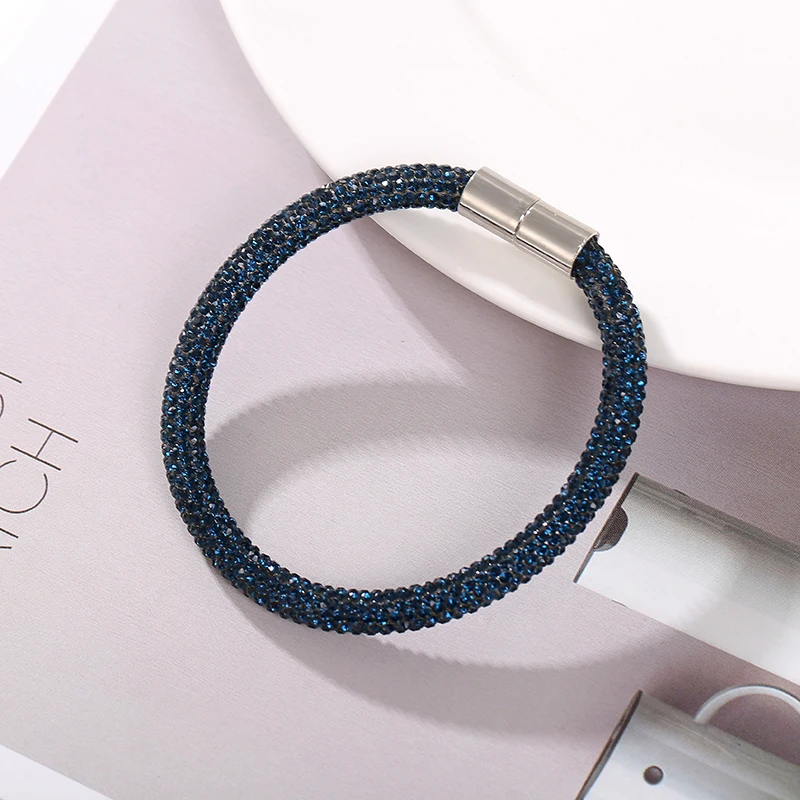 Женские браслеты MAIKALE с австрийским хрусталем и магнитной пряжкой модные