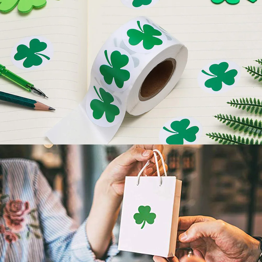 Наклейка в виде клевера наклейка на Рождество День Святого Патрика рулон окно