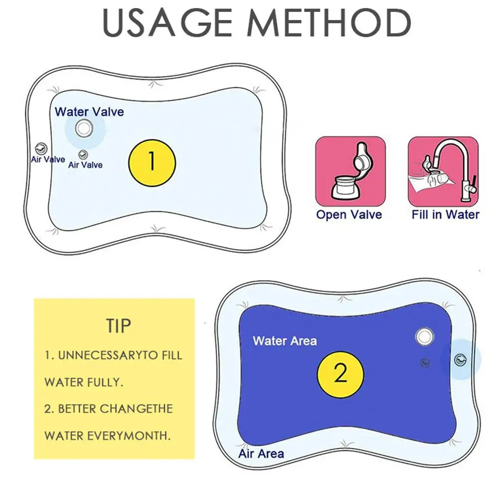 

2019 New Hot Water Play Mat Various Models Inflatable Children Patted Pad Infant Baby Water Cushion Big Collection For Baby Gift