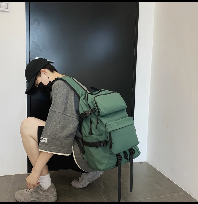 

PB3929 Fashion trend backpack women 2020 new Korean version of the wild simple men's backpack