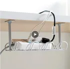 Стеллаж для хранения под столом, стойка для кабелей, держатель для нижней проволочной розетки, подвесная стойка, органайзер для проводов, отделка линии стола для дома и офиса