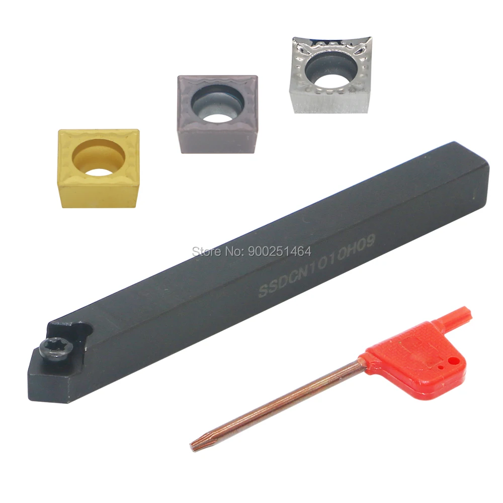 

Держатель токарного станка с ЧПУ, SSDCN1010H09(10 мм) справа, с тремя квадратными лезвиями SCMT09T304 (31,51)