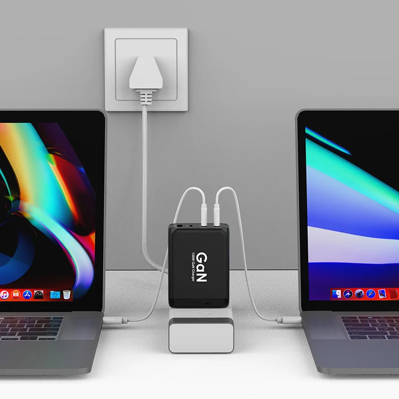 Сетевое зарядное устройство с 4 портами 130 Вт сетевое 3 USB Type C PD 100 PPS 45 для ноутбуков