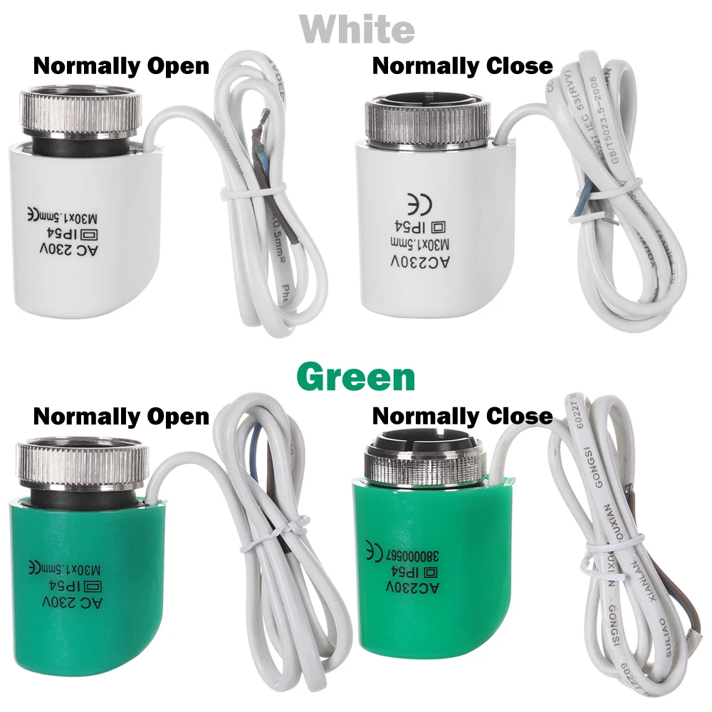 Нормально открывающийся закрытый термопривод Электротермический клапан 230 В для