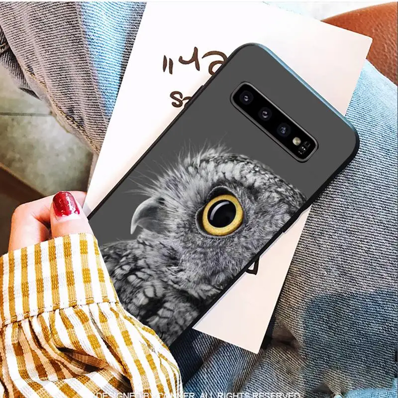 

Camouflage Owl Black Soft Phone Cases For Samsung S9 10 20 Plus Note 9 10 10plus 20 Ultra A20 21s J7 Plus 8