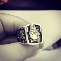 creative new animal style mens ring fashion design owl lace ring