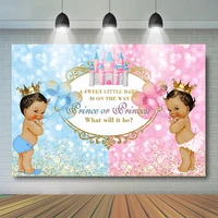 royal prince or princess gender reveal party decor little girl boy background pink or blue pink baby shower party banner