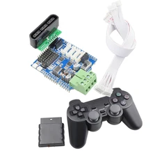Wireless Gamepad for PS2 Controller+ 4 Channels Motor Driver Servo Expansion Board for Arduino UNO R3 Mecanum Wheel Robot