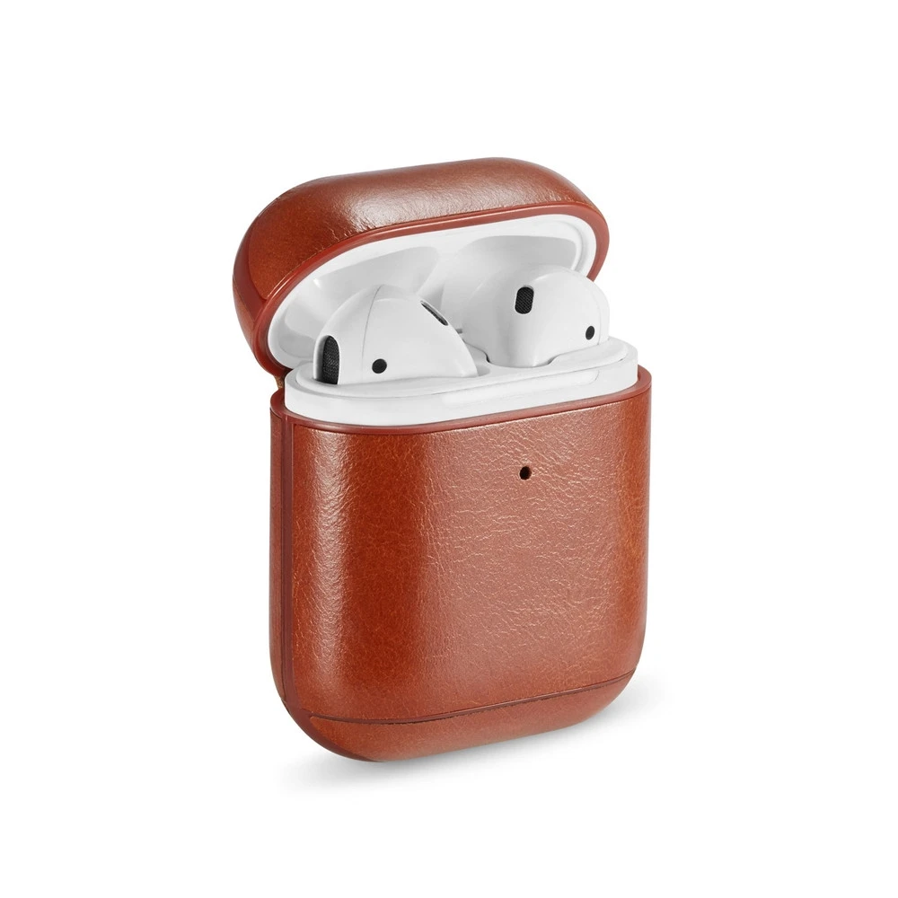 Чехол для bluetooth гарнитуры из натуральной кожи Crazy Horse гарнитура Airpods зарядный