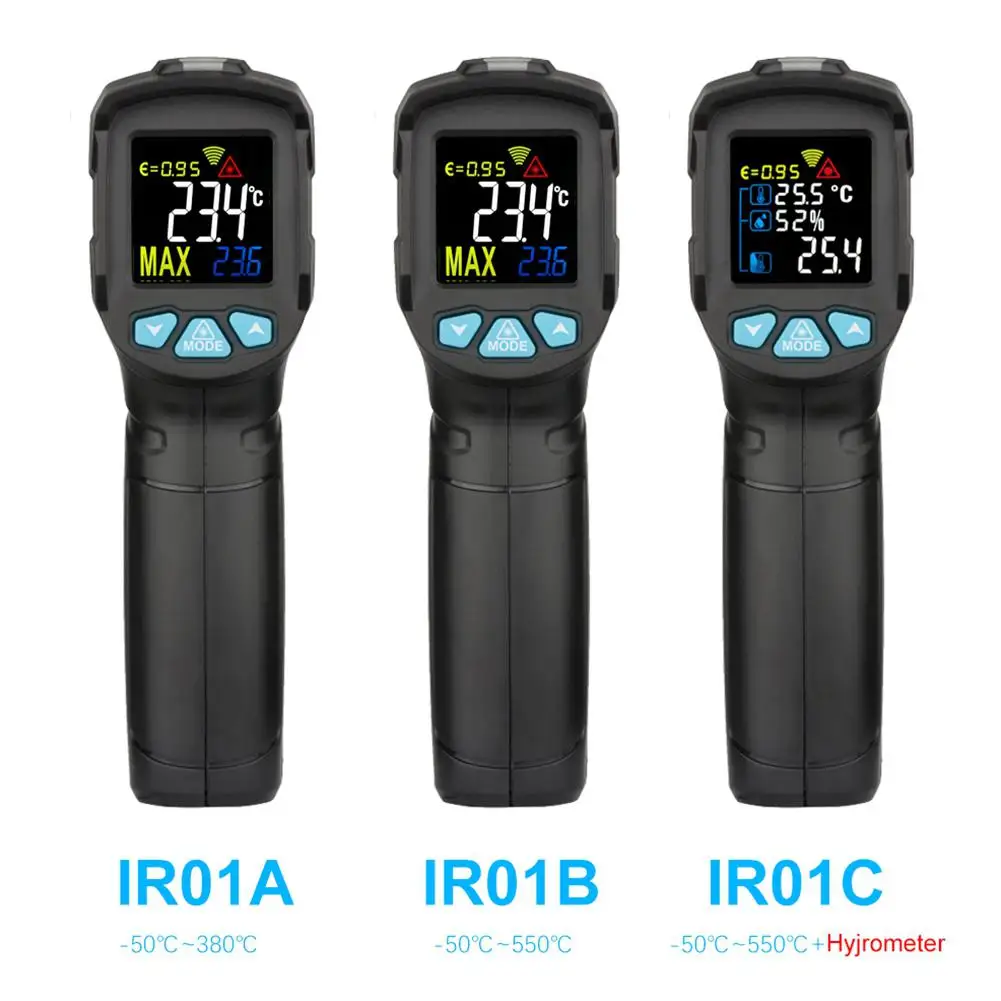

Цифровой инфракрасный термометр MESTEK IR01, пирометр для измерения влажности и температуры, для промышленности