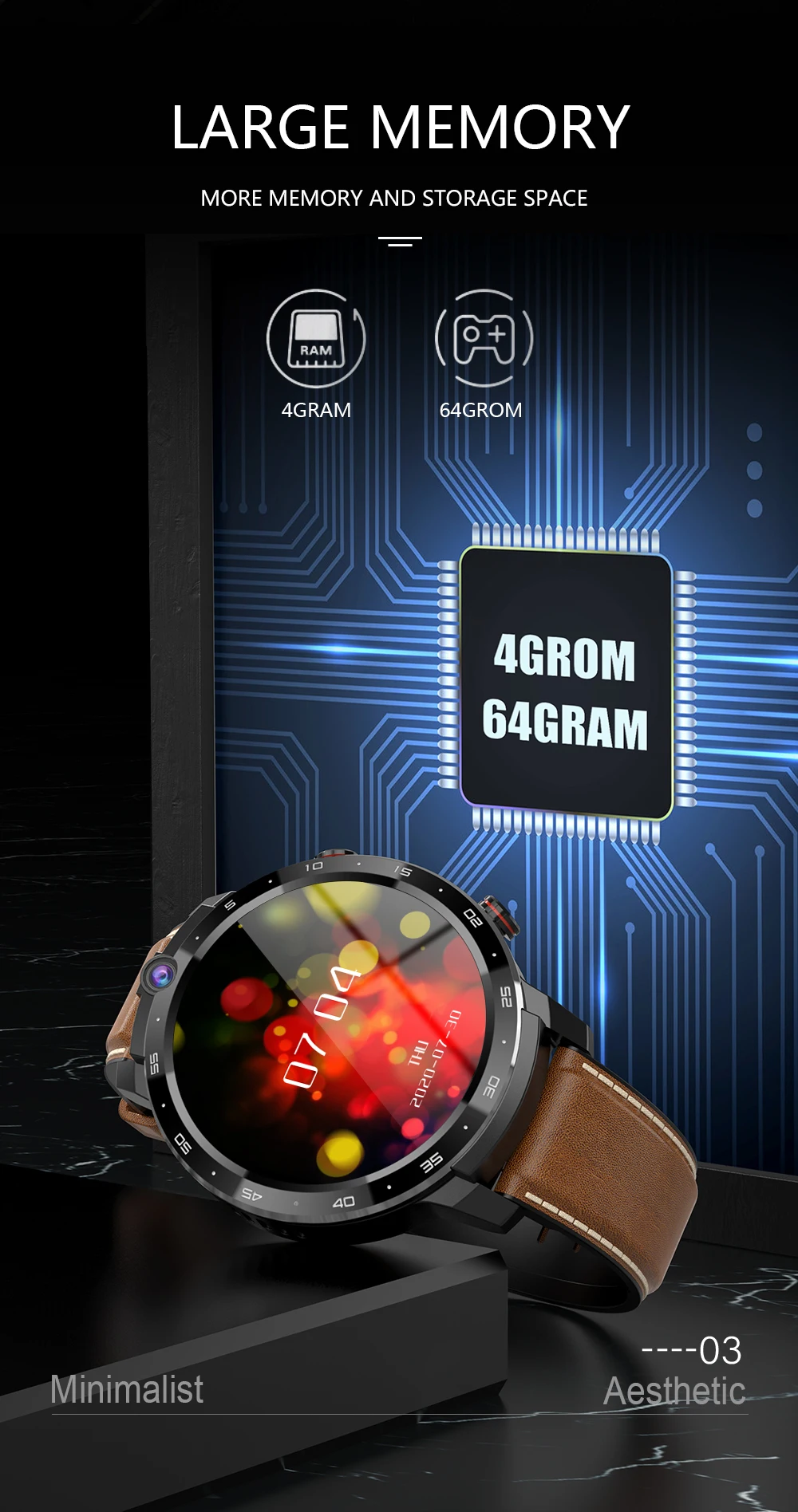 Смарт часы Torntisc LEM12 Pro 4 + 64 ГБ 1 6 дюйма 400*400 Android 10|Смарт-часы| |