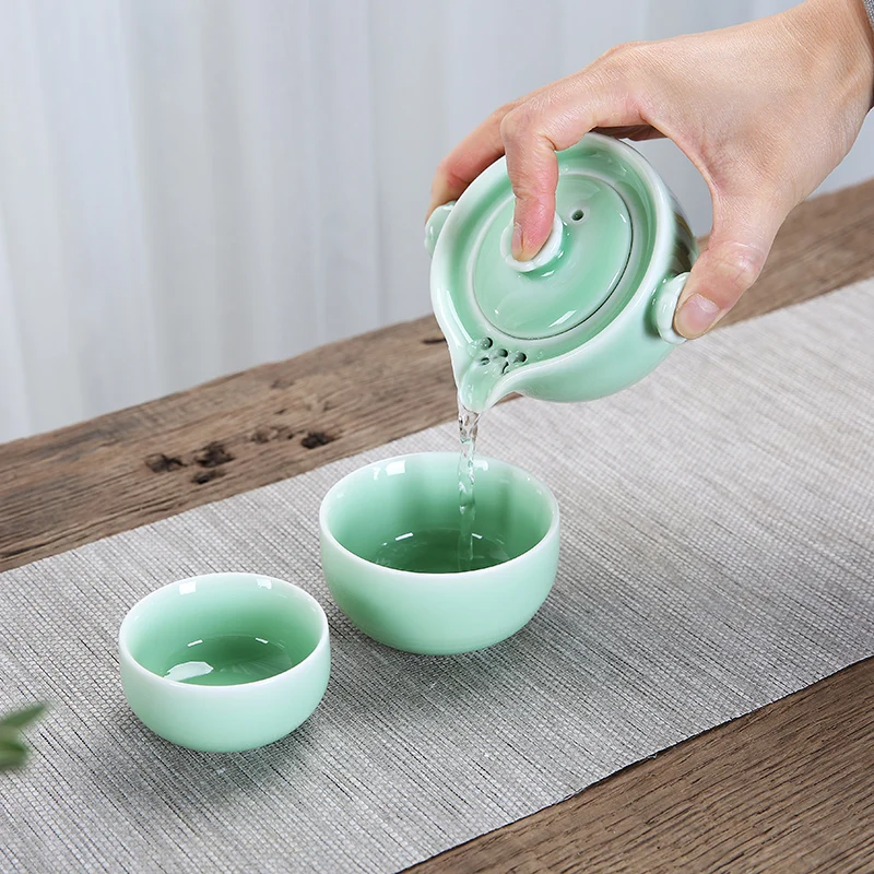 Чайный горшок керамический фильтр чайный дорожный набор портативная быстрая