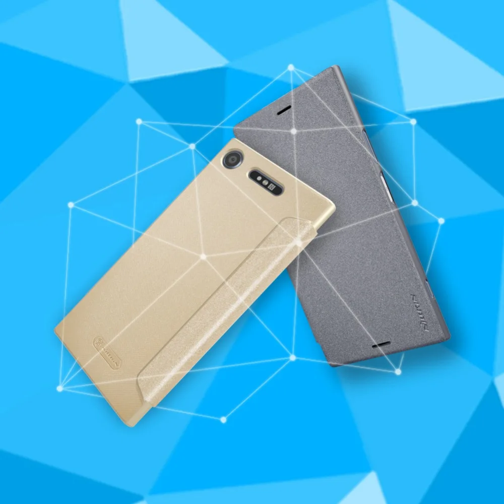 Чехол для sony Xperia XZ1, Блестящий Матовый кожаный флип-чехол NILLKIN, роскошный кожаный чехол-крышка для sony Xperia XZ1
