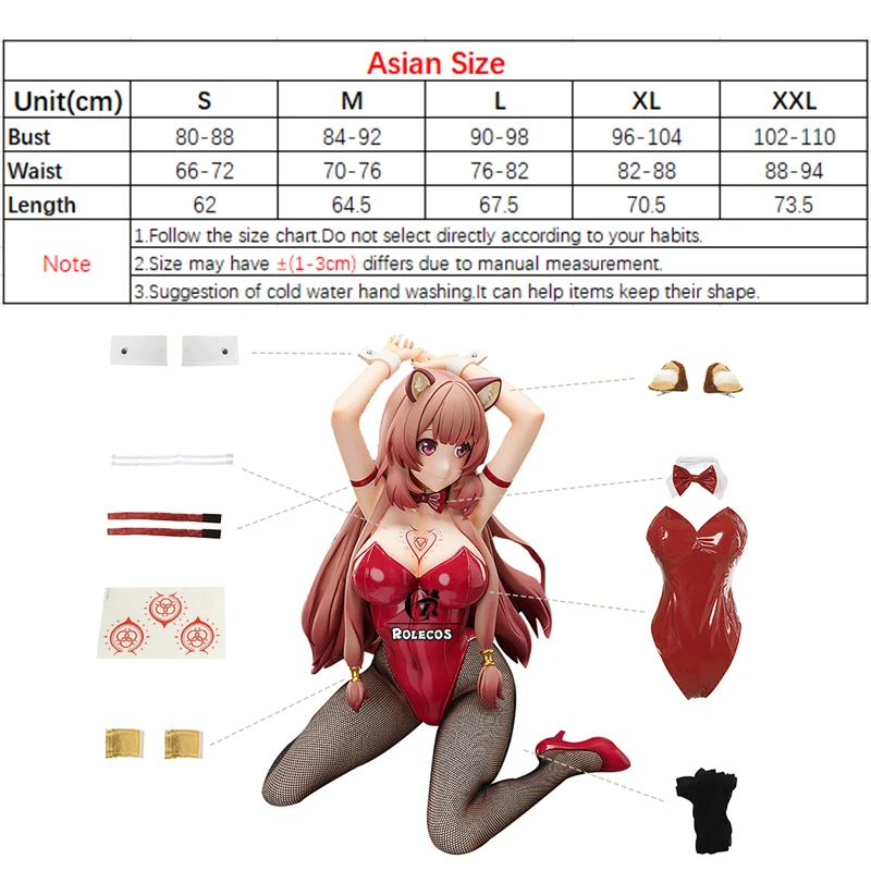 

ROLECOS Anime Raphtalia Cosplay Costume The Rising of the Shield Hero Cosplay Costume Sexy Women Jumpsuit Full Set Bodysuit