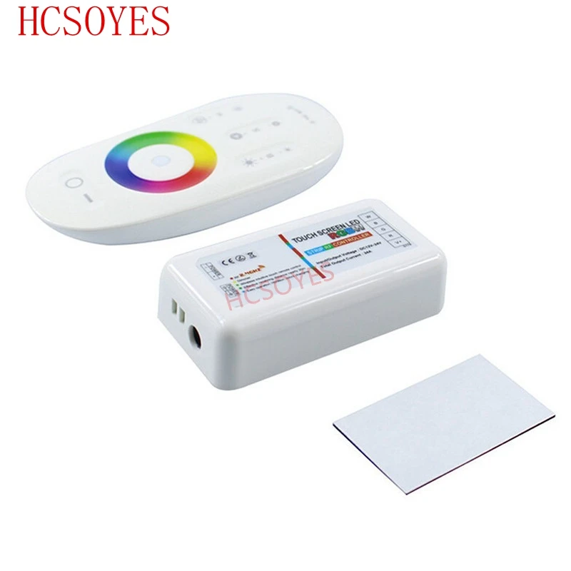 Светодиодный контроллер с сенсорным экраном RGB RGBW 2,4G, беспроводной DC12-24V с сенсорным РЧ-управлением для RGB/RGBW светодиодной ленты 18A, пульт дистанционного управления