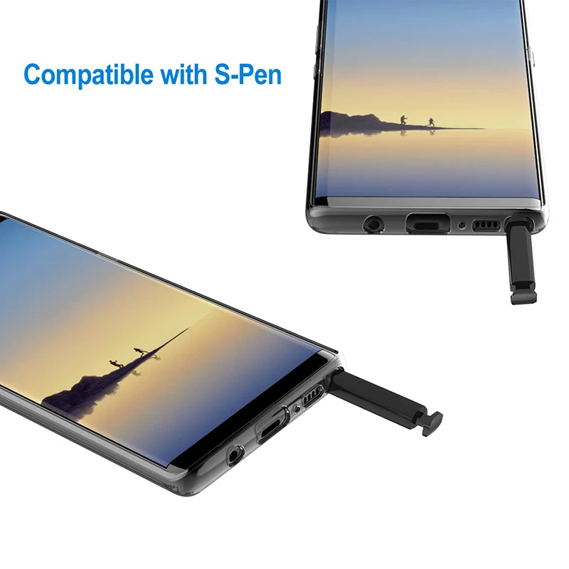 Прозрачный мобильный телефон TPU Чехлы для Samsung Galaxy Note 8 мягкий силиконовый 360