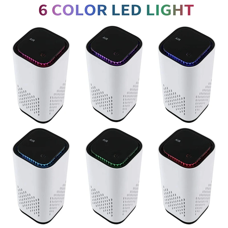 

Portable Air Purifier, USB Negative Ion Generator Air Freshener,Car Bedroom Allergies Pets Smoke Pollen Cleaner