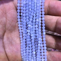 natural blue chalcedony beads micro faceted beads 2mm 3mm 4mm faceted gem spacer beadssmall tiny beads1string of 15 5