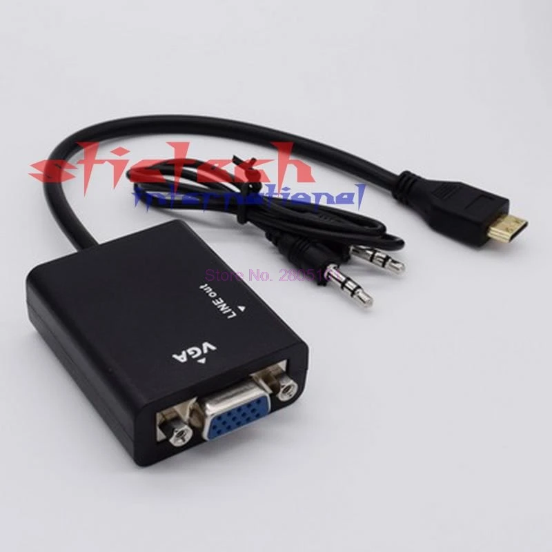 По dhl ИЛИ ems 100 наборов мини микро HDMI мужчина к VGA Женский видео конвертер адаптер