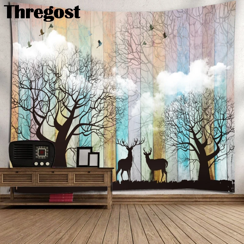 

Thregost 3D Printed Tapestry Wall Cloth Polyester Psychedelic Carpet Tapestries Home Decor Large Hippie Wall Hanging Blanket