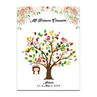 Qianxiaozhen, персонализированная холщовая фотобумага, гостевая книга сделай сам для девочек, сувенирные украшения для Первого Святого Причастия