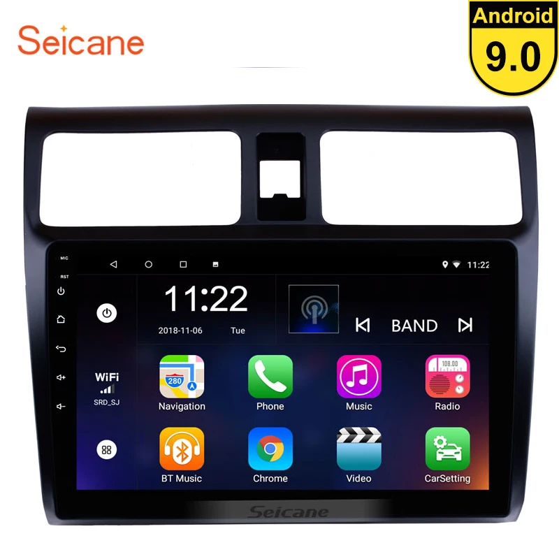 Seicane 10," Android 9,0 автомобильный gps-навигация, радио, стерео плеер для 2005-2010 Suzuki Swift поддержка цифрового ТВ TPMS DVR
