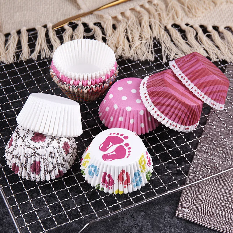 100 шт Красочные Бумага торт форма для порционного кекса выпечки кексов коробка