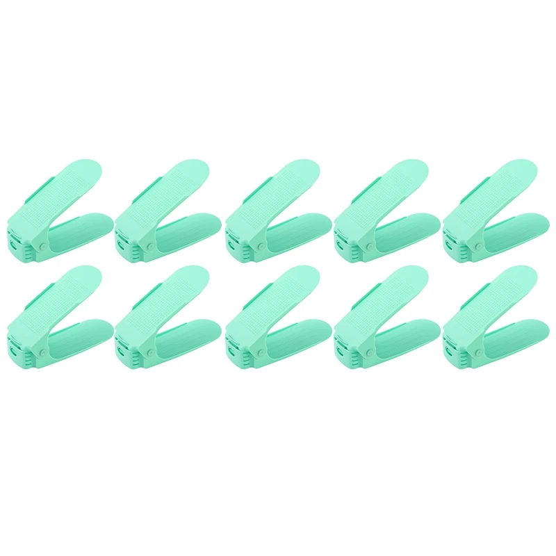 

10 Pcs Shoe Rack Adjustable Stand Cupboard Closet for Shoes Shelf Support Slot Space Saving Cabinet
